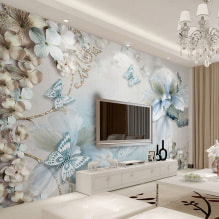 Stereoscopic wallpaper: types, design ideas, volumetric wallpaper in the interior, gluing-4