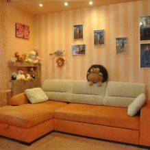 Orange wallpaper: types, design and drawings, shades, combinations, photos in the interior-4