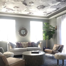 Wallpaper on the ceiling: types, design ideas and drawings, color, how to glue ceiling wallpaper-1