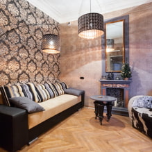 Wallpaper for walls: types, how to choose a color and style, design, drawings, patterns, a selection of photos-2