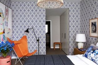 Wallpaper design with a picture: patterns, geometry, imitation, inscriptions, nature, flowers, photo prints