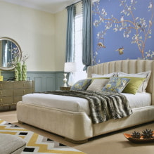 Wall decoration with wallpaper with birds: 59 modern photos and ideas-12