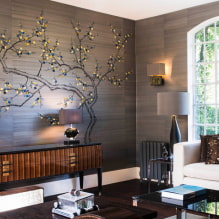 Textile wallpaper: types, patterns, color, examples in the interior, how to glue fabric wallpaper-3