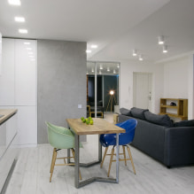 White ceiling: types, design, photo, combination with wallpaper and floor-8