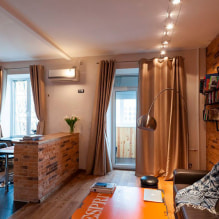 Brown curtains: types, fabrics, shades (wenge, chocolate), design, combinations, decor-1