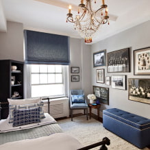 Blue curtains in the interior - stylish design ideas-8