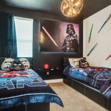 Black curtains in the interior-0