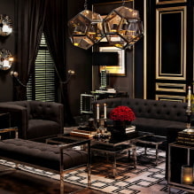 Black curtains in the interior-2