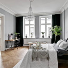 Black curtains in the interior-5