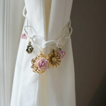 Decoration of curtains with grabs: types, materials, design ideas, styles, colors-3