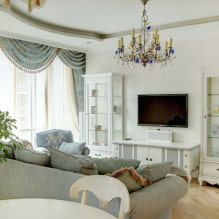 Design ideas for lambrequins for the hall: types, patterns, shape, material and combinations with curtains-2