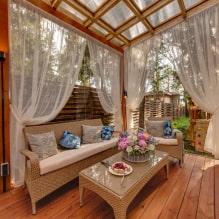Street curtains for gazebos and verandas: types, materials, design, photos of terrace decoration-5