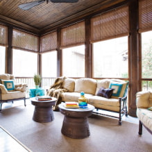 Street curtains for gazebos and verandas: types, materials, design, photo of terrace decoration-8