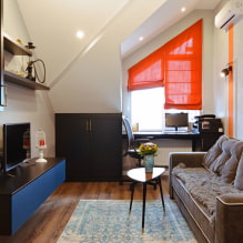 Curtains for roof windows: types, choice of fabric, color, design, fastening, decor-5