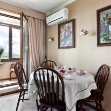 Curtains for the kitchen with a balcony door - modern design options-2