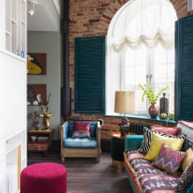 Austrian curtains on the windows: types, materials, color, design and patterns, combination-0