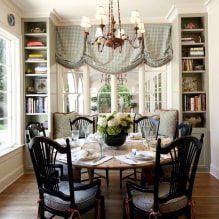 Austrian curtains on the windows: types, materials, color, design and patterns, combination-4