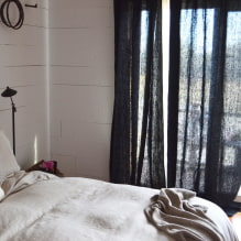 Linen curtains on the windows: design, decor, colors, types of attachments to the cornice-4