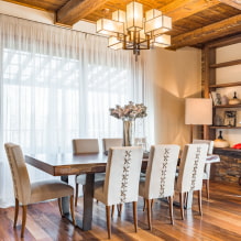 Organza curtains: types, color, design, drawings, combination, attachment to the cornice, decor-1