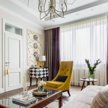 Two-tone curtains on the window: types, fabrics, color combinations, design, decor-1