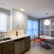 Roller blinds for the kitchen: types, materials, design, colors, combination-6