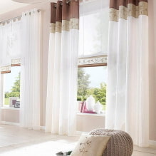 Tulle on eyelets: types, choice of fabric, colors, design ideas, combination, photo-7