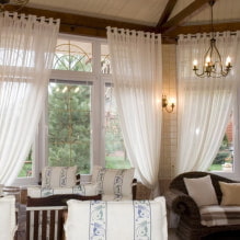 Tulle on eyelets: types, choice of fabric, colors, design ideas, combination, photo-8