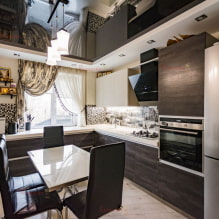 Tulle in the kitchen: types, choice of fabric, colors, design, patterns, combination with curtains-2