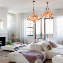 How to choose tulle in the hall: types, fabrics, colors, design, combination with other curtains-0