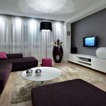 How to choose tulle in the hall: types, fabrics, colors, design, combination with other curtains-1