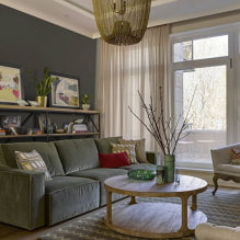 How to choose tulle in the hall: types, fabrics, colors, design, combination with other curtains-2