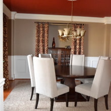 Red ceiling in the interior: features and photo selection-2