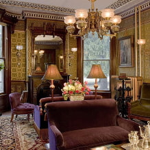 Wallpaper in the English style: types, designs and patterns, combinations, colors-3