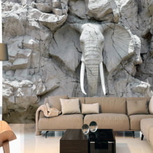 Wallpaper with 3D effect: types, design ideas, realistic examples in the interior-2