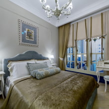 Combined curtains: types, design, ideas of combinations of fabrics, decoration-4