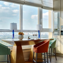 Roman blinds for the kitchen: types, design, colors, combination, decor-1