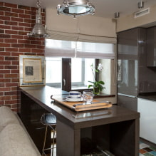 Roman blinds for the kitchen: types, design, colors, combination, decor-5