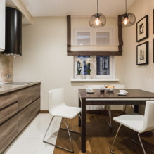 Roman blinds for the kitchen: types, design, colors, combination, decor-7