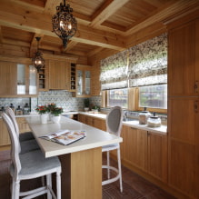 Roman blinds for the kitchen: types, design, colors, combination, decor-8