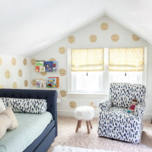 Roman blinds for a nursery: design, colors, combination, decor-1