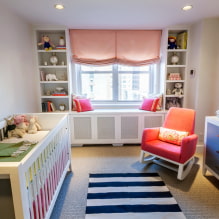 Roman blinds for a nursery: design, colors, combination, decor-3