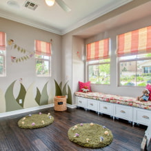 Roman blinds for a nursery: design, colors, combination, decor-6