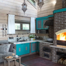 Short curtains to the windowsill: types, design ideas, fabrics, decor, color, attachment to the cornice-4