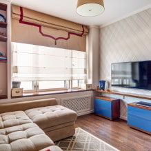 Night curtains: types, design, drawings, colors, attachment to the cornice, decor-2