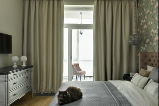 Night curtains: types, design, drawings, colors, attachment to the cornice, decor