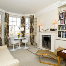 Curtains for the bay window: types, design, colors, decor, forms of bay window-3