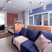 Zoning a room with curtains: pros and cons, types, modern ideas of dividing into two zones-6