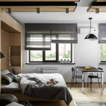 Roman blinds: photo, types, design, fabrics, color, mounting options, combination, decor-2