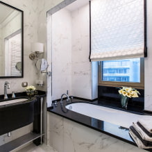 Roman blinds: photo, types, design, fabrics, color, mounting options, combination, decor-3