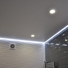 Soaring stretch ceiling: types of construction, shape, material, design, color, photo in the interior-0